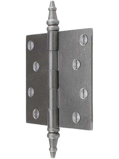 a metal door hinge with three screws