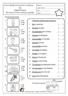 an english worksheet with words and pictures