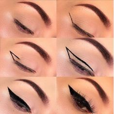 Eyeliner Cat, Silver Eyeliner, Halloweenský Makeup, Tutorial Eyeliner, Eyeliner For Hooded Eyes, Maquillage On Fleek, Gold Eyeliner, Eyeliner Tips