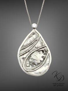 Metal Clay Jewelry, Precious Metal Clay, Elegant Art, Unique Pendant