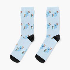 Super soft all-over printed knit socks with extra cushioning in the sole. Suitable for men and women. Rainbow Dash from My Little Pony <3 Rainbow Dash, Designer Socks, Knit Socks, Socks For Sale, Knitting Socks, Dad Hats, My Little Pony, Socks, Rainbow