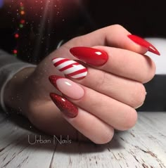 Christmas Shellac Nails, Winter Nails Acrylic, Colorful Nails, Xmas Nails, Fire Nails, Dream Nails, Pretty Acrylic Nails