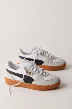 Puma Palermo Moda Sneakers | Free People Puma Palermo, White Puma, Sneakers Puma, Toe Designs, Shoe Style, Sneaker Shopping, Black Fits, Boho Clothing, Palermo