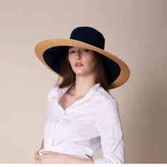 Raw Edges, Minimalist Construction And Super Simple Lines The Single Take Wide Brim Hat Feels Modern And Elegant. Made Of Sail Canvas It Has A Shadowy Brim Edged With A Few Rows Of Wheat Straw Which Will Allow You To Flip It Up Or Down To Suit Your Mood. Minor Snags. From It Being Handled By Customers In Store. 100% Cotton 100% Raffia Crown Height: 4.5” Brim: 6” Fits Head Size 22.5” Handmade In Brooklyn Single Taken, Wheat Straw, Crown Heights, Wide Brimmed Hats, Wide Brimmed, Simple Lines, Suits You, The Row, Women Accessories