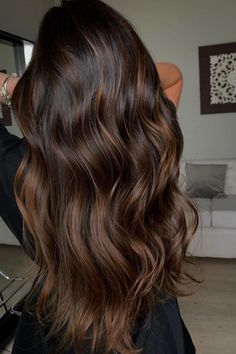 Dark Hair Chestnut Highlights, Dark Brown To Chestnut Brown, Chestnut Balayage On Dark Hair, Balayage Chestnut Brown, Dark Brown Hair Chestnut, Dark Brown Hair With Chestnut Highlights, Dark Chestnut Brown Hair With Highlights, Ombre On Dark Brown Hair, Chestnut Brown Hair Balayage