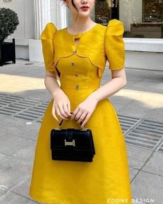 Simple Frocks, Corporate Dress, Myanmar Dress Design, Essentials List, Korean Fashion Dress, Designer Dresses Casual, Classy Dress Outfits, Stylish Dresses For Girls, Designs For Dresses