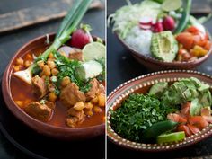 two bowls filled with different types of food