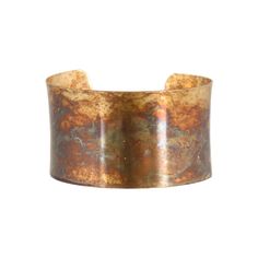 Natural earthy iridescent patina shines on a curved brass cuff. 1.5" [4 cm] tall. Elegant Adjustable Patina Cuff Bracelet, Elegant Adjustable Cuff Bracelet With Patina, Patina Brass Rust Jewelry, Rust-colored Brass Jewelry With Patina, Rust-colored Patina Brass Jewelry, Brass Cuff Bracelet With Patina As A Gift, Bronze Copper Cuff Jewelry, Bronze Hand Forged Cuff Bracelet Bangle, Vintage Gold Hand Forged Cuff Bracelet