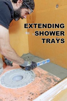 Can you extend shower trays? Yes, especially with Schluter systems. For example, if your prefab shower tray is 6 inches short of what you need, then you can extend it using dry pack, e.g. Mapei 4-to-1 Mud Bed Mix. Then once that cures, the new extension can be waterproofed with KERDI membrane. If you're doing a bathroom remodoel and want to avoid mistakes, join our step-by-step courses at https://homerepairtutor.com/course-offerings/ Schluter Shower System, Schluter Shower, Remodeling A Bathroom, Bathroom Renovation Diy, Tub To Shower Conversion, Shower Plumbing, Water Proofing, Personal Coaching