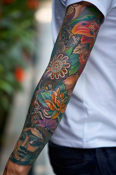 a man with a tattoo on his arm