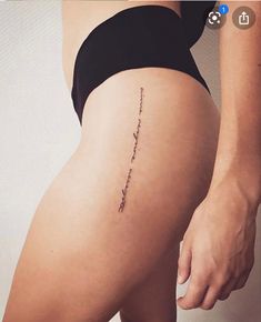 Lil Tattoo, Bali Fits, Vertical Tattoo, Aesthetic Tattoo Ideas, Tattoos For Women Small Meaningful, Font Tattoo, Waist Tattoos