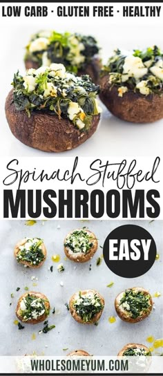 spinach stuffed mushrooms are the perfect appetizer to serve at your next party