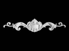 an ornate white frame on a black background