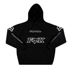 Find SUPREME X Fox Racing Hooded Sweatshirt on Editorialist. Supreme collaborates with Fox Racing to create this sweatshirt for the FW20 season. Designed in black, the pullover features logo embroideries of each collaborator and is topped with a hood. Dream Closet Clothes, Fox Racing Clothing, Black Goat, Fox Hoodie, Fox Shirt, Hoodie And Sweatpants, Fox Racing, The Supreme, Come Together