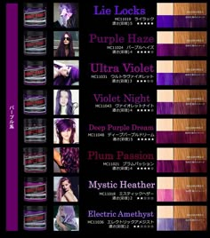 manic panic purple haze - Google Search Manic Panic Purple, Purple Hair Color, Funky Hair, Violet Hair, Hair Color Chart, Fabulous Hair, Super Hair