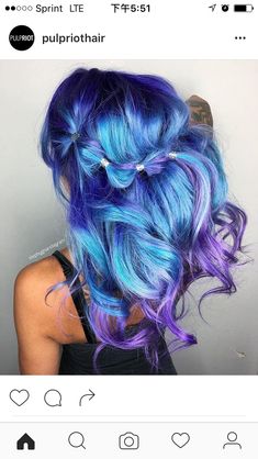 Hair Color Ideas Bangs, Brunette Hair Color Ideas, Purple Hair Color Ideas, Oil Slick Hair, Purple Hair Color, Undercut Designs, Dyed Hair Pastel, Pulp Riot Hair, Rainbow Hair Color