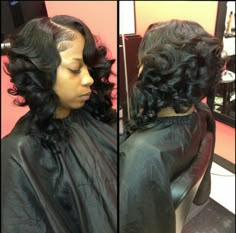 Curly bob                                                       … Bob Quick Weave, Weave Bob Hairstyles, Curly Bobs, Boho Braid, Bob Haircut Curly, Sew In Hairstyles, American Hairstyles, Haircut Curly