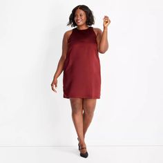 Women's 90's Satin Mini Shift Dress - Future Collective Taupe S : Target Long Sleeve Sequin, Satin Midi Dress, Satin Mini Dress, Sequin Mini, Sequin Mini Dress, Mini Shift Dress, Ruched Dress, Shift Dress, New Style