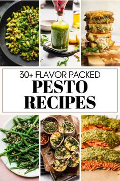 30 + flavored pesto recipes that are perfect for any type of meal or appetizer