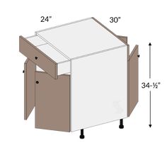 an image of a drawer with measurements for the bottom and side drawers on it's sides