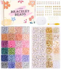 the beading kit is packed with beads and other accessories