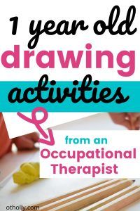 Craft Ideas For One Year Olds, Toddler Activities 1 And Half Year Old, Baby Activities 1 Year, Toddler Drawing, Occupational Therapy Activities