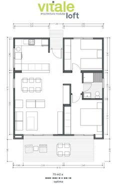 2 Bedroom House Plans, Apartment Floor Plans, House Construction Plan, House Layout Plans, Small House Design Plans, Apartment Layout, Apartment Plans