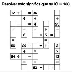 the answer is to solve this puzzle in spanish, and it's missing numbers