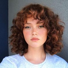 Short Curly Haircut Round Face, Short Curly Hair With Round Face, Short Curls Round Face, Plus Size Fringe Hair, Round Face Hairstyles Curly Hair, Short Curly Hair With Wispy Bangs, Curly Hair Short With Bangs, Layered Short Curly Hair With Bangs, Shag Hairstyles Short Curly