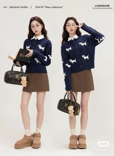 Preppy Japanese Fashion, Oyanxi Outfits, Yesstyle Outfits, Korean Casual Outfits, Casual Day Outfits