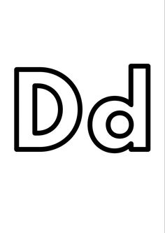 the letter d is shown in black and white