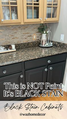 this is not paint it's black stain on the kitchen countertops and cabinets