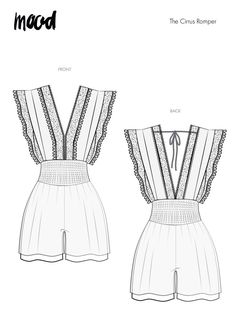 Unionize style, comfort, and practicality with our Cirrus Romper pattern.. #dresses #patterns #free Two Piece Pattern Sewing, Mood Patterns Free, Free Overall Sewing Pattern, Mood Sewing Patterns Free, Free People Sewing Patterns, Plus Size Romper Outfit, Free Maternity Sewing Patterns, Sewing Patterns Free Women Top, Free Sewing Patterns Tops