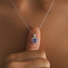 Thank you for supporting women with small businesses, I hope you like the products we designed for you, take care of yourself 🥰❤️ 925 Sterling Silver Amethyst Heart Necklace - Symbol of Love and Peace Carry love and peace around your neck with this magnificent heart-shaped amethyst stone necklace! Made of 925 sterling silver and with an elegant design, this necklace will add meaning to every moment with the unique purple color of the natural amethyst stone. It is a perfect choice for both daily Purple Heart Necklace, Add Meaning, Emotional Gifts, Amethyst Heart, Necklace Amethyst, Special Necklace, Heart Shaped Necklace, Jewelry Birthday, Amethyst Jewelry