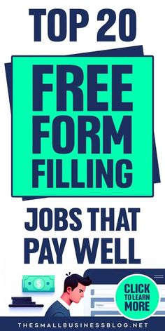 20 well-paying form filling jobs to earn extra money online from home. Online Work From Home Jobs, Form Filling, Learn Pinterest, Stay At Home Jobs