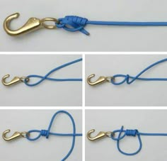 The Improved Clinched Knot | How To Tie Knots | Ways To Tie Different Types of Knots How To Tie Nots For Bracelets, How To Tie A Clasp On A Necklace, Knots Jewelry Making, Necklace Ends Knot, Pretty Knots How To, Finishing Knots For Jewelry, How To Tie Jewelry Knots, How To Tie Clear Stretch Cord, Knots Between Beads