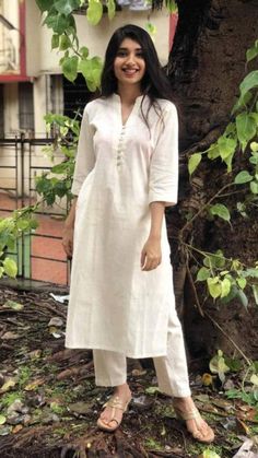 Indian Formal Wear, Indian Kurti Designs, Cotton Kurti Designs