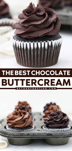 The BEST chocolate buttercream recipe! This simple dessert is a must-try. Super creamy with rich flavor, this homemade buttercream with cocoa powder is perfect for cakes and cupcakes. Save this frosting idea! Chocolate Icing For Cupcakes, Best Chocolate Icing, Best Chocolate Frosting Recipe, The Best Chocolate Frosting, Best Chocolate Buttercream, Best Chocolate Frosting, Best Chocolate Buttercream Frosting