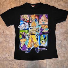 a t - shirt with dragon ball images on it