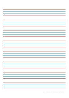 lined paper with red and blue lines on the bottom, in two different directions to make it easier for writing