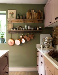 the kitchen is clean and ready to be used as a cook's space for cooking