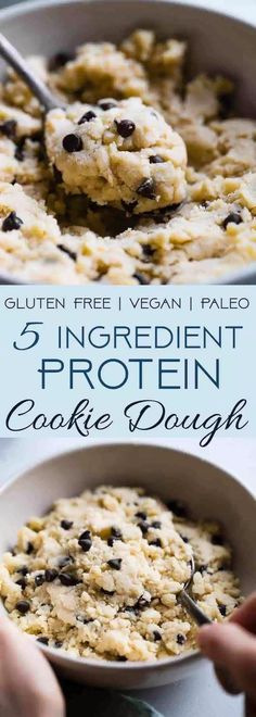 two images showing how to make gluten free vegan paleo and chocolate chip cookies