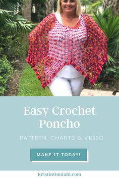 the easy crochet poncho pattern for women