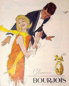 an advertisement for bourjois featuring a man holding a woman's hand