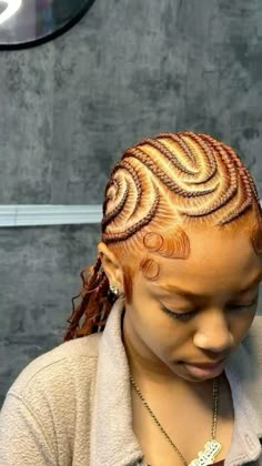 cornrolls | alicia keys braids | braids | edges | ginger hair Alicia Keys Braids, Braids Curls, Cornrows Natural Hair, Scalp Braids, Cornrows Braids For Black Women