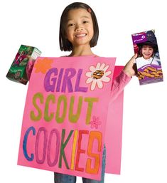 Walking poster for cookie booth. Great craft the meeting before booth and keeps girls busy at the booth. Rally Ideas, Sandwich Boards