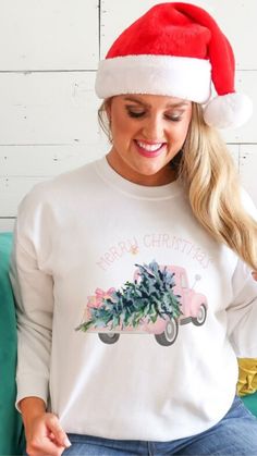 Pink Vintage Truck Christmas Sweatshirt Girly Pink Christmas Gift Ideas Pastel Pink Xmas Aesthetic Pastel Pink Christmas Aesthetic, Pink Xmas Aesthetic, Vintage Aesthetic Christmas, Pink Vintage Aesthetic, Pastel Pink Christmas, Xmas Aesthetic, Merry Christmas Pink, Vintage Truck Christmas