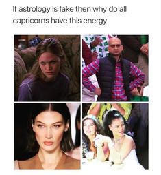 four different pictures of people with captions about them