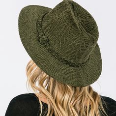 Top off your look with our Soft Knit Panama Hat, the perfect blend of style and comfort. This chic accessory features a braided knit band that adds a touch of texture to its classic silhouette. Made from 100% polyester, it’s lightweight yet durable, with a super soft feel that you'll love wearing all day. The adjustable drawstring inside ensures a perfect fit for most, so you can enjoy effortless style without worry. Whether you’re out for brunch or strolling through the farmers market, this Pan Casual Crochet Hat For Winter Vacation, Casual Lightweight Crochet Fedora Hat, Casual Woven Adjustable Hat, Casual Woven Crochet Hat, One Size, Casual Braided Brimmed Hat, Casual One Size Fits Most Fedora Crochet Hat, Casual Winter Vacation Hats, Casual Wide Brim Knitted Hat, Casual Woven One Size Hat