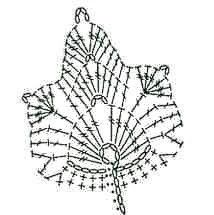 a drawing of a leaf that has been drawn in the shape of a cross stitch pattern